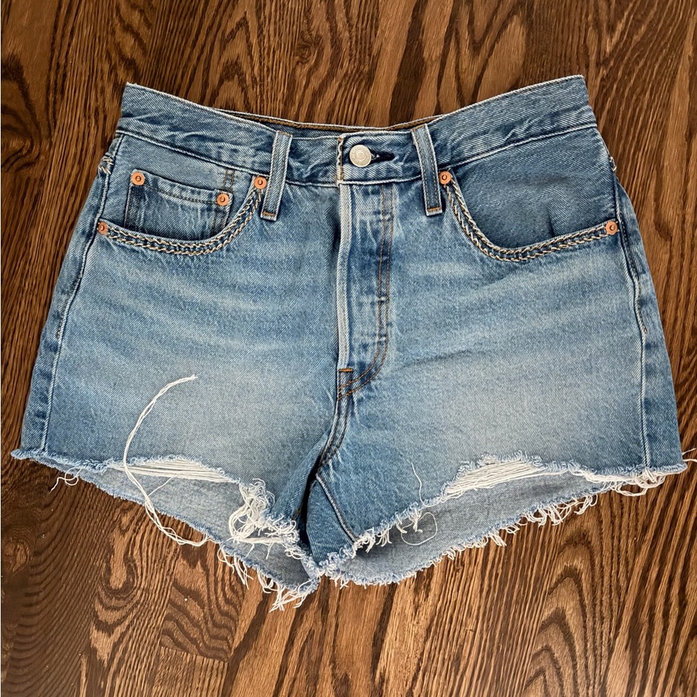 Levi's 501 Original High Rise Cutoff Denim Shorts